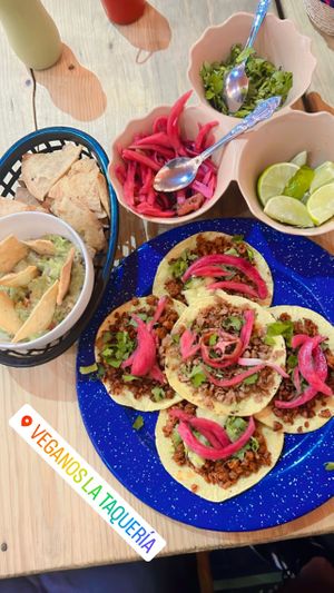 All different kinds of tacos they had! Delicious.. just wish their sauces were actually spicyyy at Veganos La Taqueria in San Cristobal De Las Casas