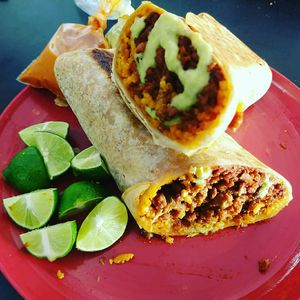 CHORIZO BURRITO at Veganos La Taqueria in San Cristobal De Las Casas