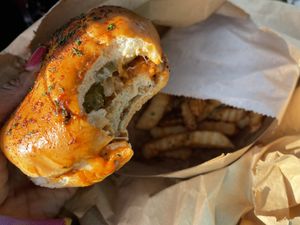 Nashville Hot Chicken sandwich  #Veganuary at Royally Baked in St Peters