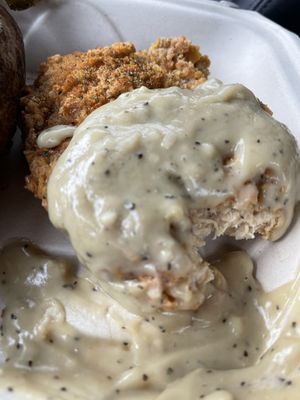 White gravy for the country fried steak   at Royally Baked in St Peters