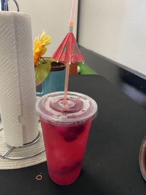 Dragon fruit refresher.  Yummy!  at Royally Baked in St Peters