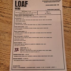 Vegan options clearly marked at Loaf in Wells