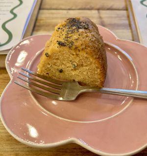 Passion fruit & yuzu cake  at Loaf in Wells