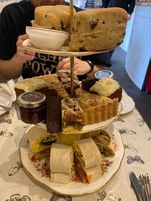 Vegan afternoon tea  at The Lavender Tea Rooms in Bakewell