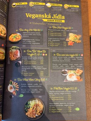 menu😄but that’s not all, there are some vegan appetizers and vegan sushi at Viet Tam in Brno