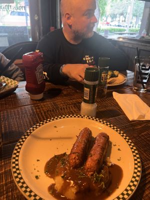 Vegan bangers and mqsh   at Mary Margaret's Olde Irish Tavern in St Petersburg