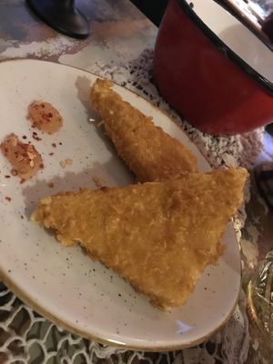 Deep fried cheese at Raeti in Crete