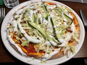 Vegan pizza. Number 23.  at Svendborg Stenovns Pizza in Svendborg
