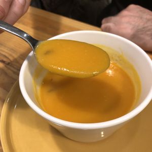 Crema de boniato con zanahoria  at Garten  in Madrid