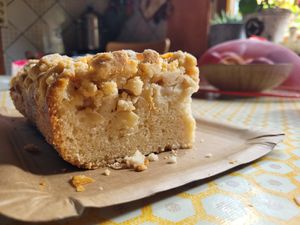 Crumble aux pommes vegan at Werk II in Haslach