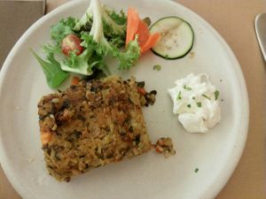 Paella marinera vegan at El Berenjenal in Valladolid