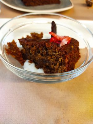 Bizcocho de boletus at El Berenjenal in Valladolid