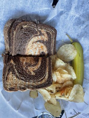 Tofu Reuben  at Guardian Brewing Company in Saugatuck
