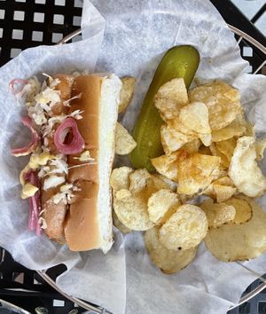 Vegan Brat  at Guardian Brewing Company in Saugatuck