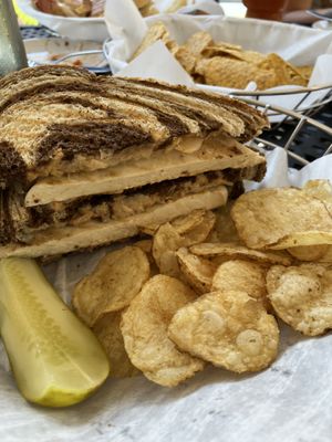 Vegan Ruben tastes better than it looks  at Guardian Brewing Company in Saugatuck