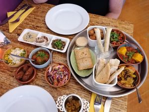 The vegan mezze grande for 2 at Bla Bla in Groningen