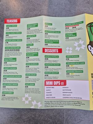 Menu Jan 2026 at OOSHMAN in Randwick