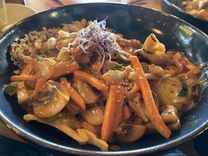 Red curry with extra mushrooms/onions  at Cafe Del Sol in Moenchengladbach