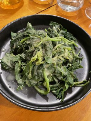 Cretian wild greens  at Gioma Meze in Crete