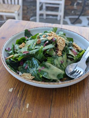 Spinach salad at Gioma Meze in Crete