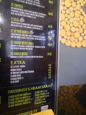 menu at Eco Burger in Trinec