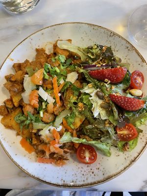 Dish of the day (Vegan) at Bloomy Market in Setubal