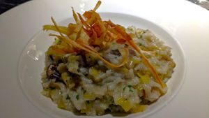 Mushroom & leek risotto at Wilfred's in Burnley
