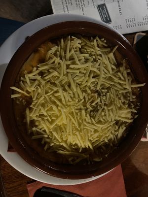 Pumpkin lasagne with vegan cheese instead of goat cheese   at The Trafalgar Pub in Eindhoven