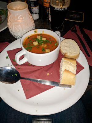 Vegan tomato soup at The Trafalgar Pub in Eindhoven