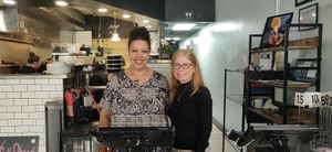 Lori (left) and Saundra (right) at Soy Bistro in Brentwood