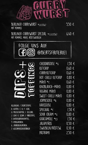 menue #5 at Bert's Friterie in Kassel