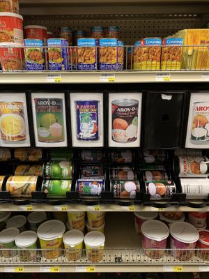 Cans of vegan duck- it’s seitan at The New Central Market in Anchorage