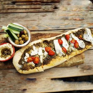 Manaisch at Zaytouna Cafe in Aachen