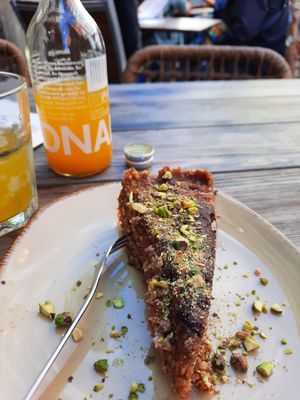 Vegan cheesecake at Zaytouna Cafe in Aachen