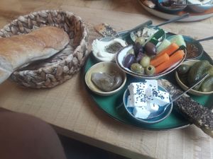 Vegan platter at Zaytouna Cafe in Aachen