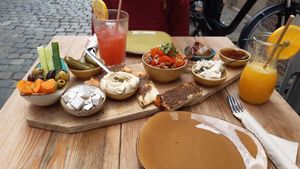 Vegan platter at Zaytouna Cafe in Aachen