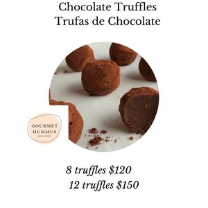 We keep them frozen and so should you! Made with 70% cacao chocolate and other secret ingredients. If you like not-so-sweet desserts, this is going to be your new favorite! at Gourmet Hummus and More in Playa Del Carmen