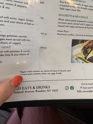   at ZED Eats And Drinks in Brooklyn