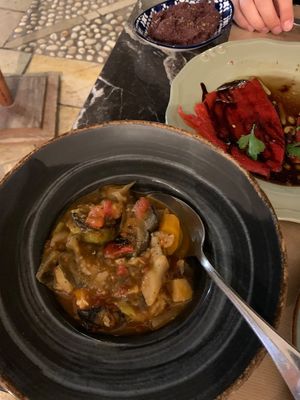 Different vegetables (also super delicious) at Fanalino Restaurant Bar in Paxos
