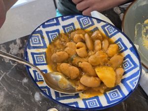 Gigantes (butter beans) at Fanalino Restaurant Bar in Paxos
