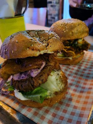 Burgers at Vegan Noms - Pop Up in Brighton