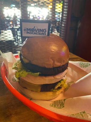 The Big Mock burger  at Vegan Noms - Pop Up in Brighton