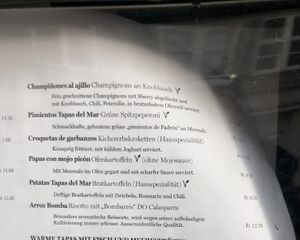 Warm vegan tapas at Tapas del Mar in Basel
