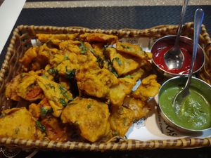 Mixed potatoes, onion and vegetable pakora. No paneer. Very good at Benaras in Ho Chi Minh City