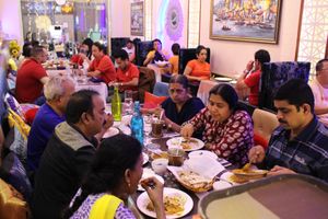 Vegan Buffet night our guest enjoying our specials chef prepared vegan indian cuisine. at Benaras in Ho Chi Minh City