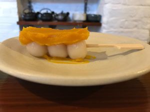 Kabocha-an - Pumpkin with White bean paste(Dynia z pastą z białej fasoli) Dango at Kotonoha in Torun