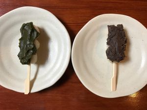 Matcha Dango and Sesame Dango at Kotonoha in Torun