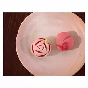 Nerikiri for valentine's day at Kotonoha in Torun