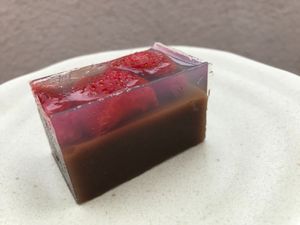 Strawberry Mizu Yokan at Kotonoha in Torun