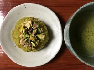 Pistachio Botamochi at Kotonoha in Torun